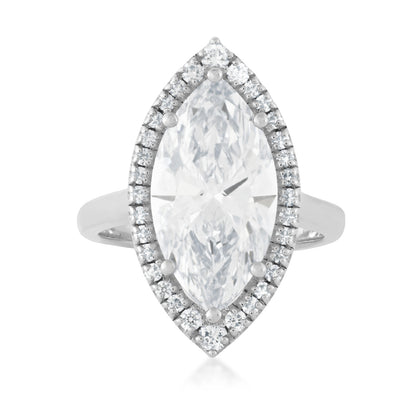 Adamante 5-5/8 ct. tw. Lab-Grown Marquise Diamond Halo Engagement Ring in 14K Yellow Gold (3)