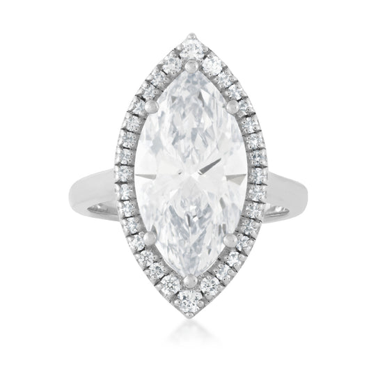 Adamante 5-5/8 ct. tw. Lab-Grown Marquise Diamond Halo Engagement Ring in 14K Yellow Gold (3)