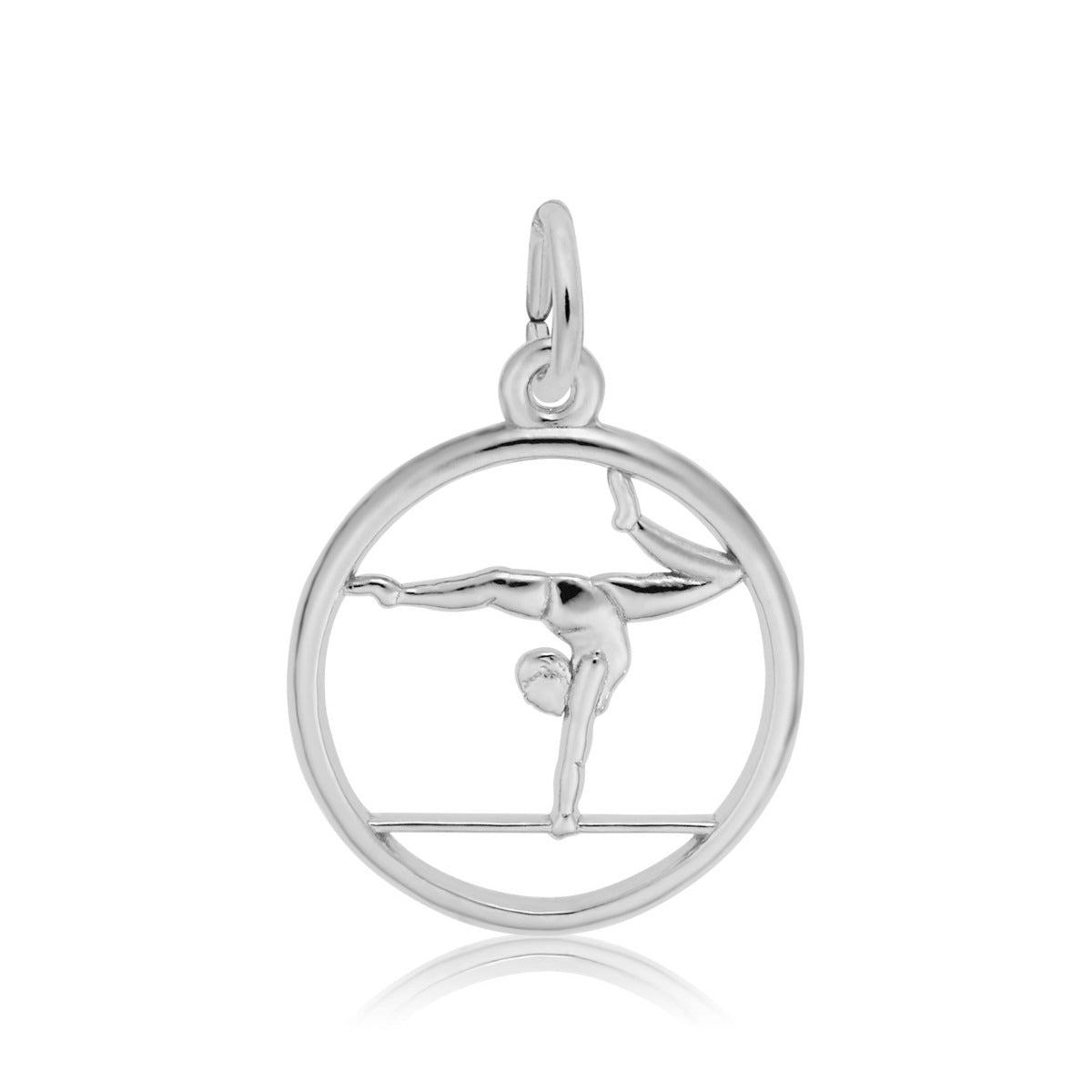 Gymnast Charm in Sterling Silver