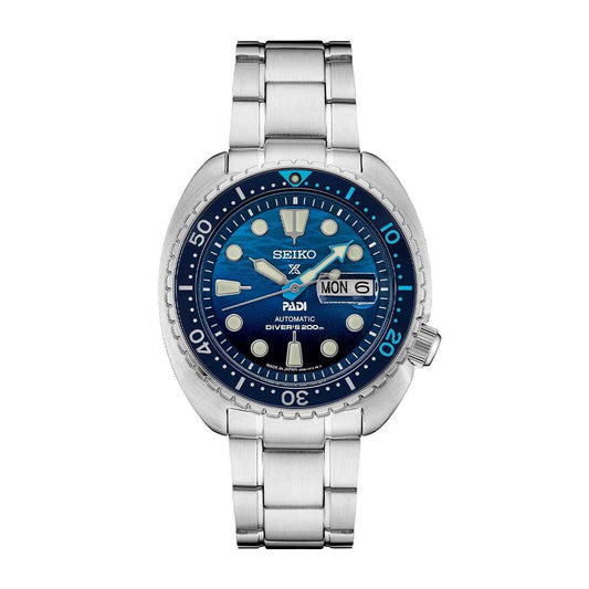 Seiko Men's Prospex Padi Automatic Stainless Steel Watch with Blue Dial