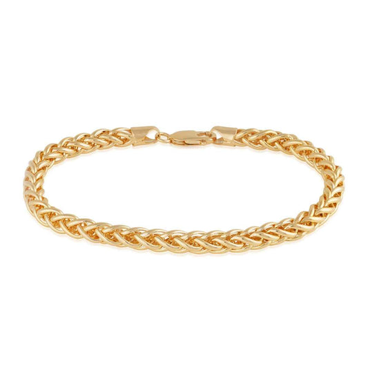Men's 6mm 8.5-inch 14K Yellow Gold Filled Franco Chain Bracelet