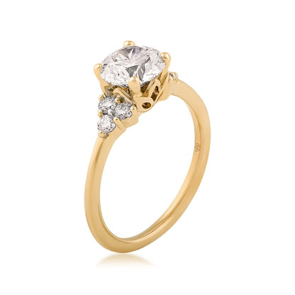 Radiance by Adamante 1-3/4 ct. tw. Lab-Grown Round Brilliant Diamond Engagement Ring in 14K Yellow Gold front view
