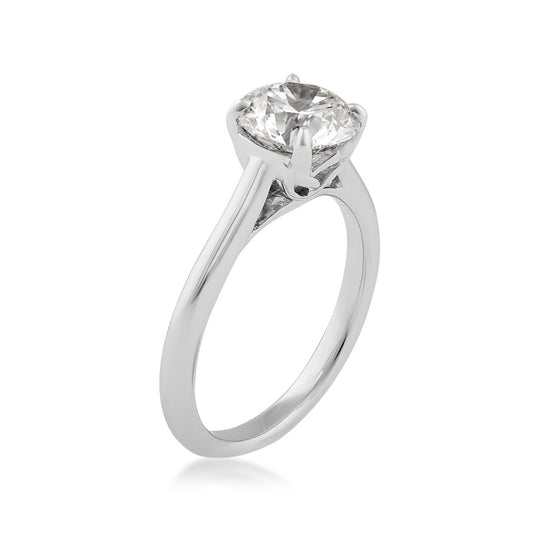 Radiance by Adamante 2 ct. tw. Lab-Grown Round Brilliant Diamond Solitaire Engagement Ring in 14K White Gold front view