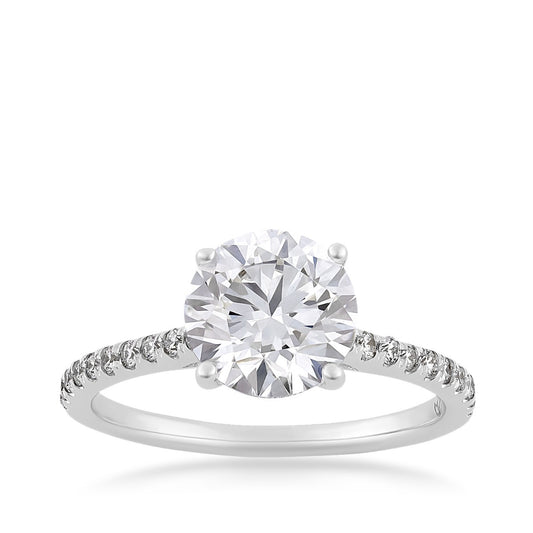 Radiance by Adamante 2-1/5 ct. tw. Lab-Grown Round Brilliant Diamond Engagement Ring in 14K White Gold