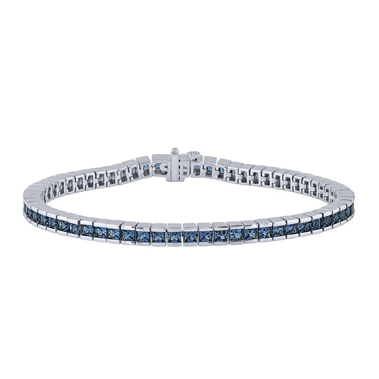 Yogo Sapphire 7-inch Bracelet in 14K White Gold