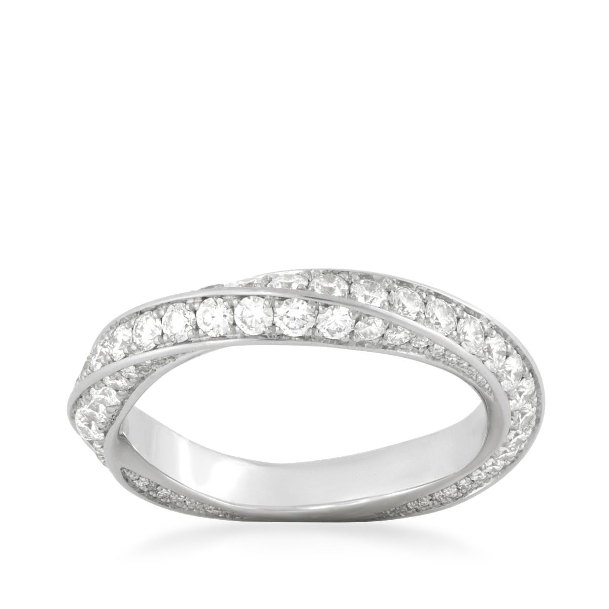 Sirus Tanya 1-1/2 ct. tw. Diamond Twist Eternity Ring in 18K White Gold