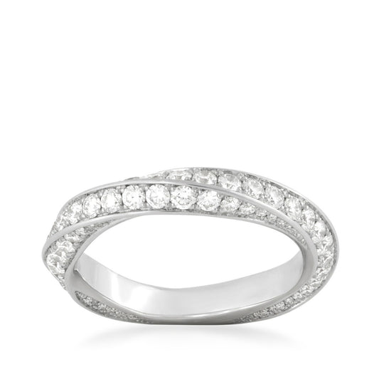 Sirus Tanya 1-1/2 ct. tw. Diamond Twist Eternity Ring in 18K White Gold