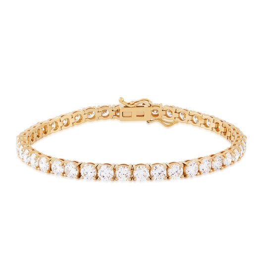 Adamante 9-9/10 ct. tw. Lab-Grown Round Diamond 7-inch Tennis Bracelet in 14K Yellow Gold