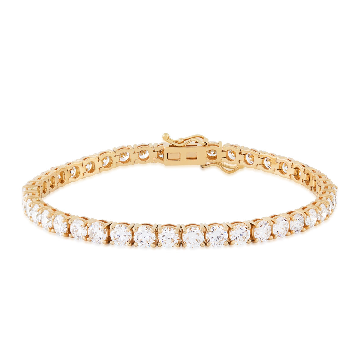 Adamante 10-5/8 ct. tw. Lab-Grown Diamond 7.5-inch Tennis Bracelet in 14K Yellow Gold
