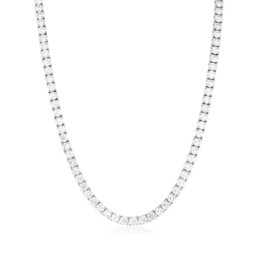 Adamante 27-1/3 ct. tw. Lab-Grown Diamond 22-inch Tennis Necklace in 14K White Gold