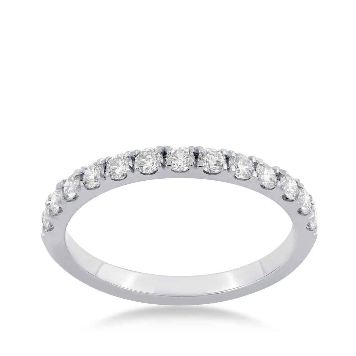 1/2 ct. tw. Round Diamond Stackable Anniversary Ring in 14K White Gold