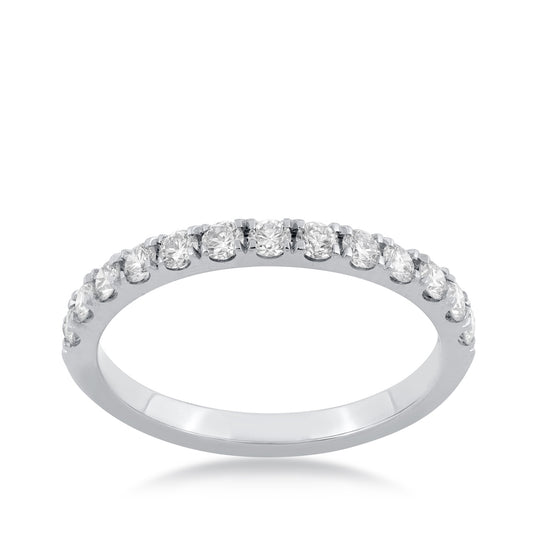 1/2 ct. tw. Round Diamond Stackable Anniversary Ring in 14K White Gold
