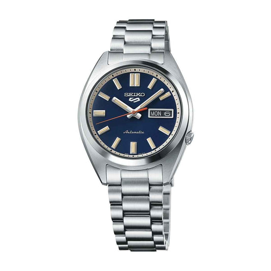 Seiko Men's 5 Sports Automatic Stainless Steel Watch with Blue Dial