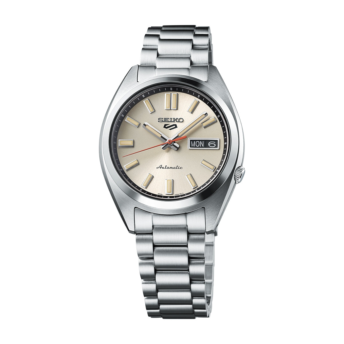 Seiko Ladies' 5 Sports Automatic Stainless Steel Watch with Cream Dial