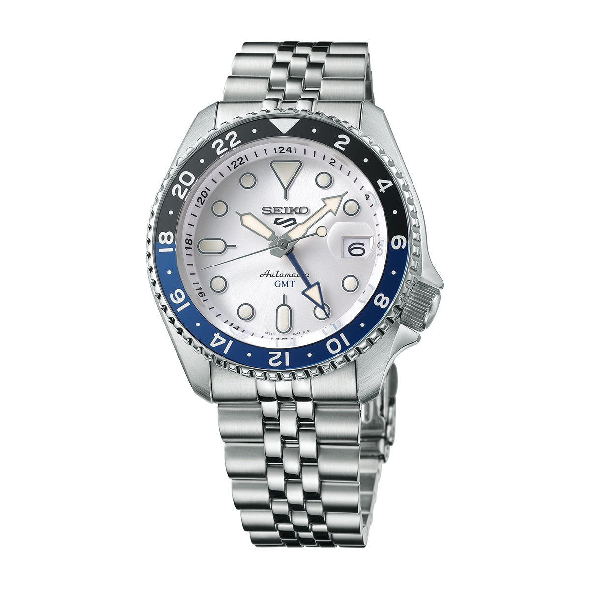 Seiko Men's 5 Sports Automatic Stainless Steel Watch with Silver Dial