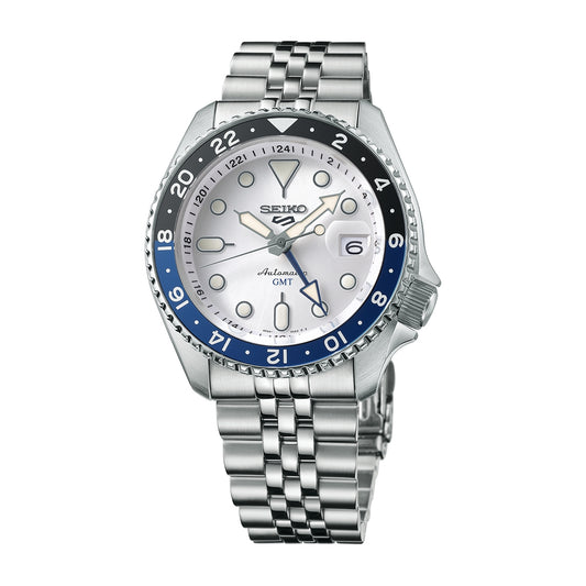 Seiko Men's 5 Sports Automatic Stainless Steel Watch with Silver Dial