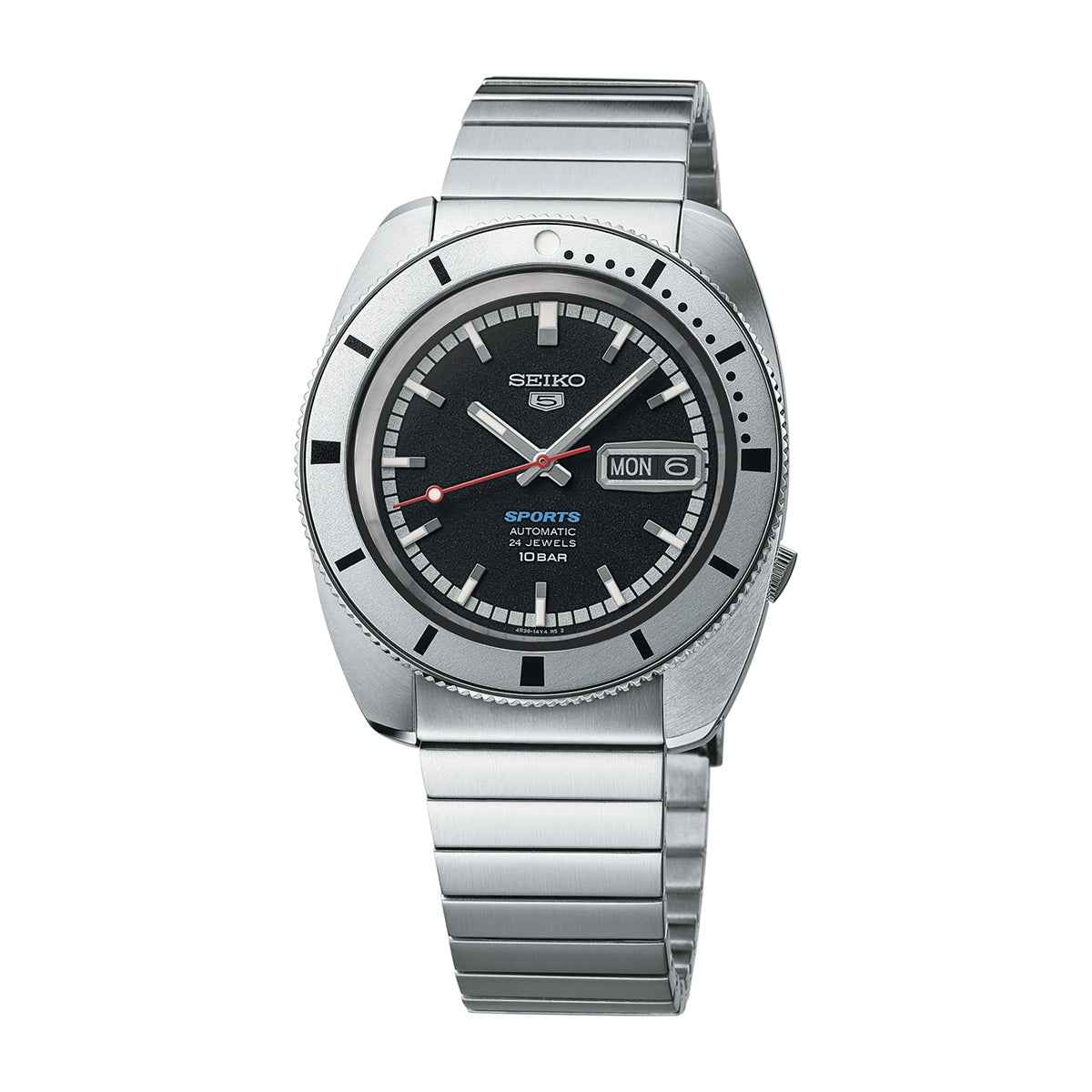 Seiko Men's 5 Sports Automatic Stainless Steel Watch with Black Dial (2)