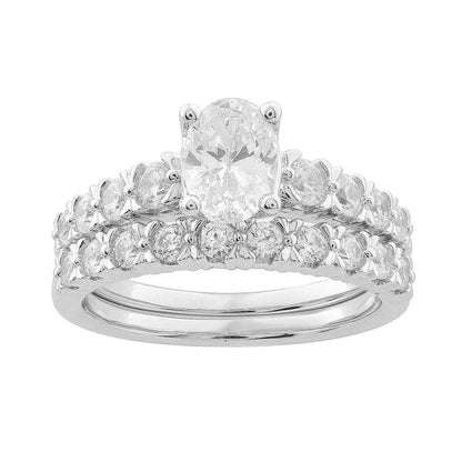 Adamante 2 ct. tw. Lab-Grown Diamond Wedding Set in 14K White Gold