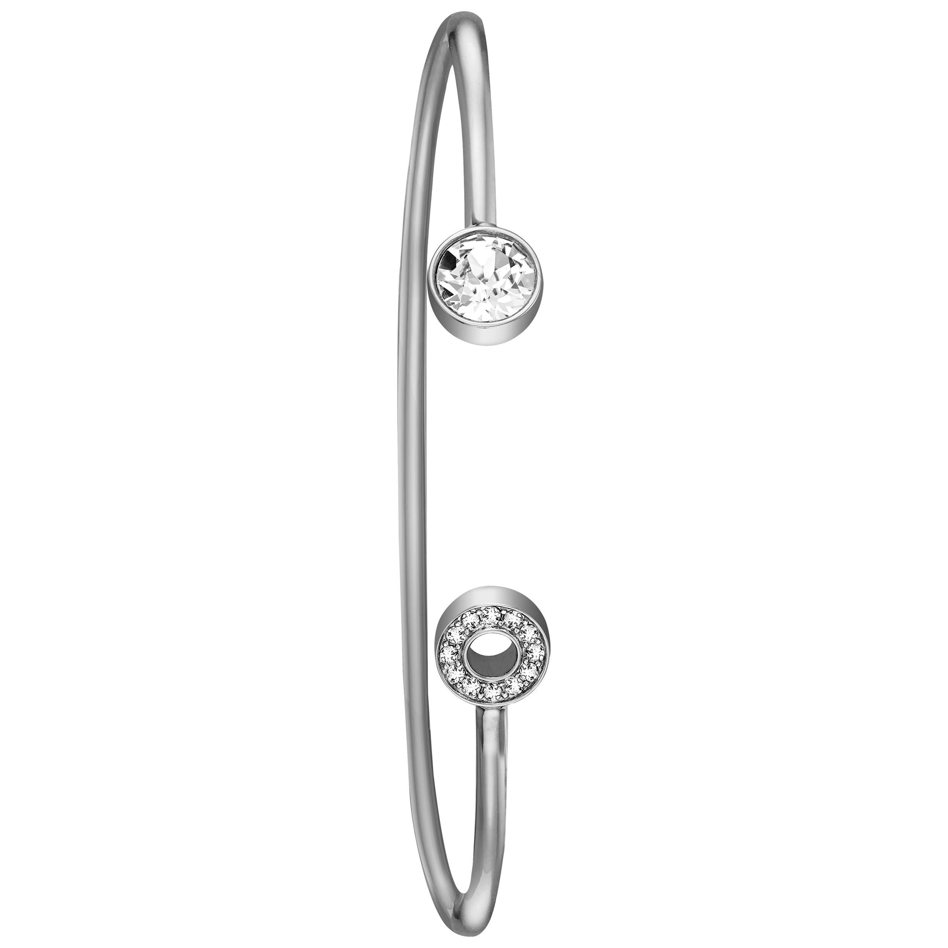 Bulova Ladies' Crystal Stainless Steel Watch Set with Mother-of-Pearl Dial and Set of 2 Bangle Bracelets close-up detail