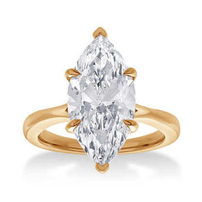 Adamante 5 ct. tw. Lab-Grown Marquise Diamond Solitaire Engagement Ring in 14K Yellow Gold