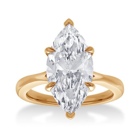 Adamante 5 ct. tw. Lab-Grown Marquise Diamond Solitaire Engagement Ring in 14K Yellow Gold