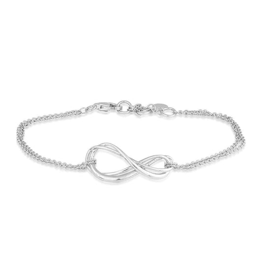 Kit Heath Double Chain Infinity Bracelet in Sterling Silver