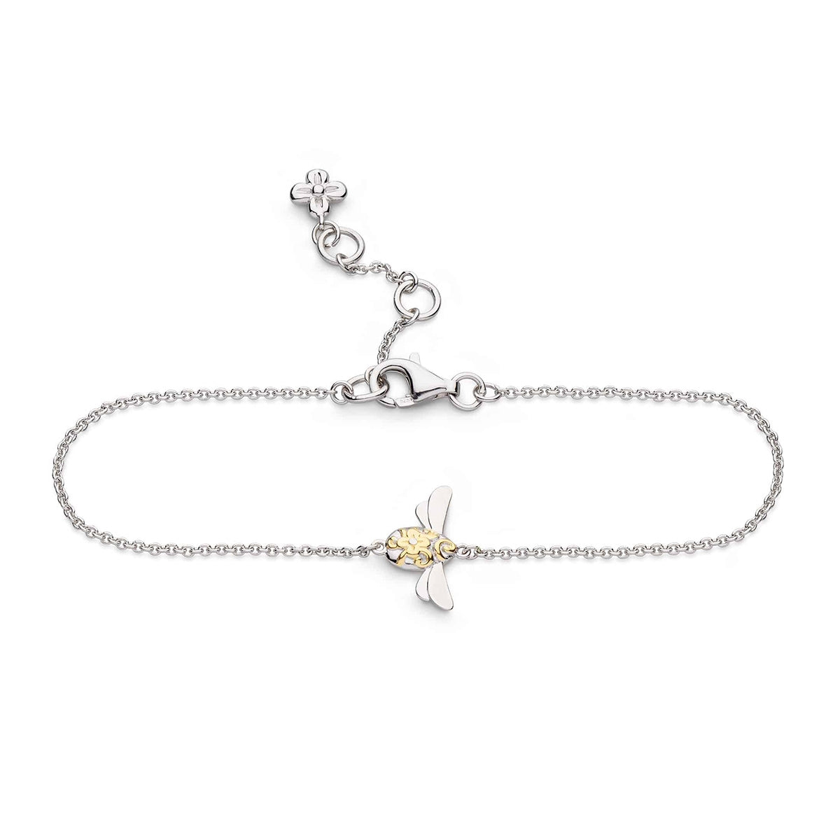 Kit Heath 7.5-inch Honey Bee Bracelet in Sterling Silver & 18K Yellow Gold Plating