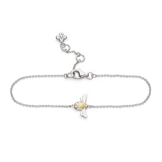 Kit Heath 7.5-inch Honey Bee Bracelet in Sterling Silver & 18K Yellow Gold Plating