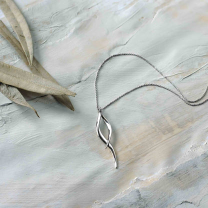 Kit Heath Twist Pendant in Sterling Silver front view