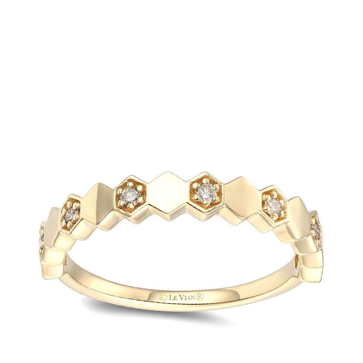 Le Vian 1/8 ct. tw. Nude Diamond Honeycomb Ring in 14K Honey Gold