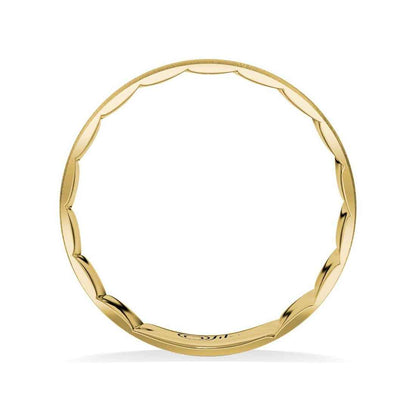 MFIT Men's Satin Finish 6mm Wedding Ring in 10K Yellow Gold close-up detail