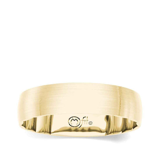 MFIT Men's Satin Finish 6mm Wedding Ring in 10K Yellow Gold