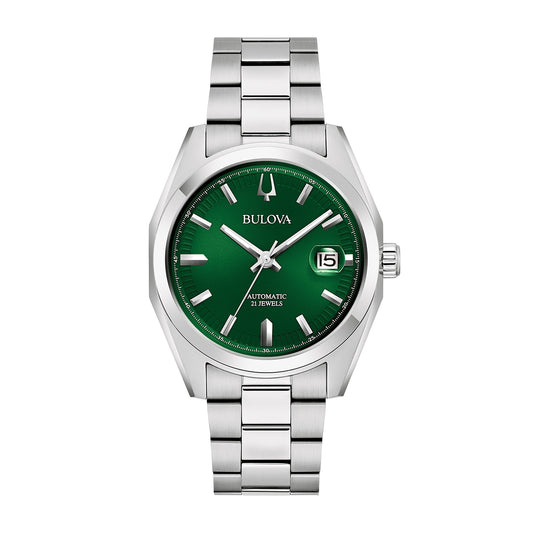 Bulova Surveyor Automatic Stainless Steel Watch with Green Dial