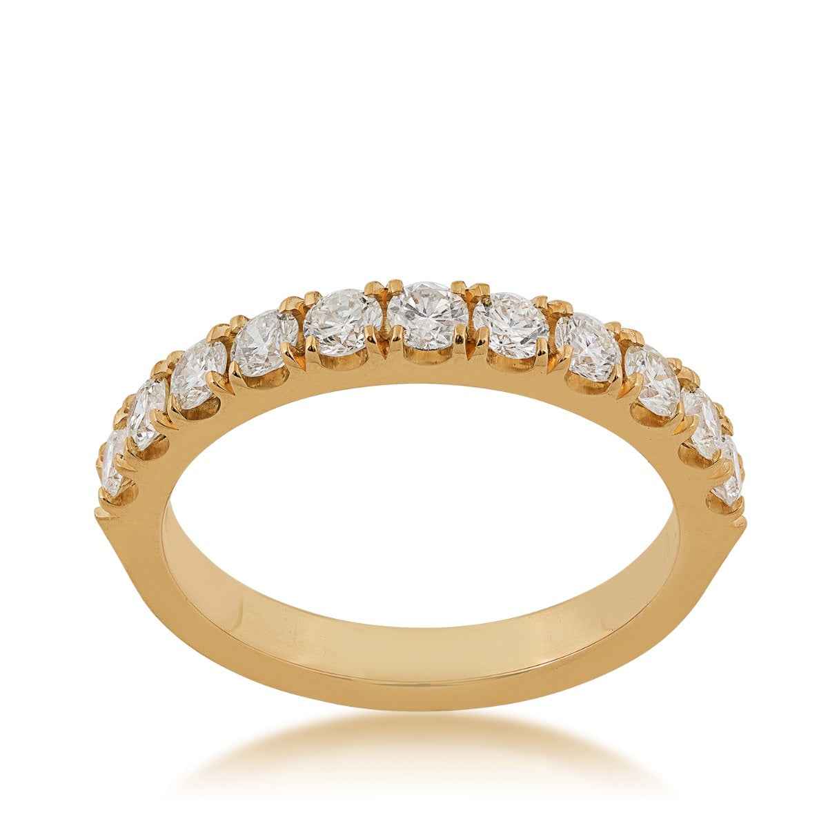 3/4 ct. tw. Round 11-Stone Diamond Anniversary Band in 14K Yellow Gold