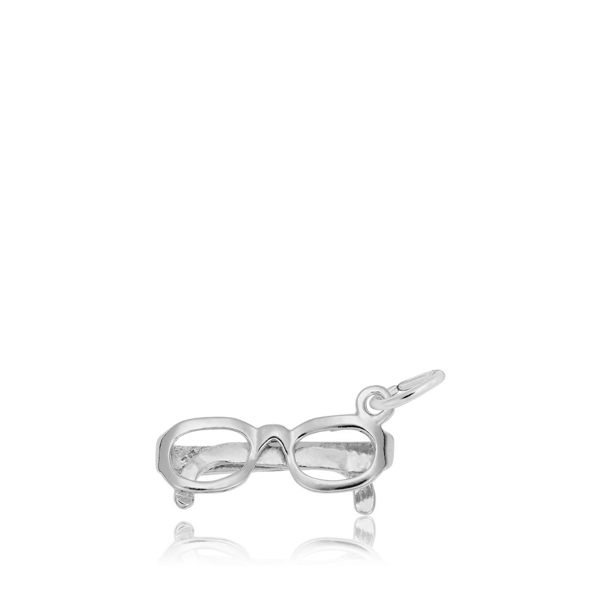 Folded Glasses Charm in Sterling Silver