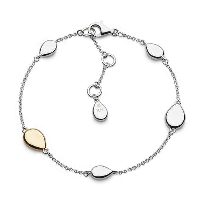 Kit Heath Droplet Bracelet in Sterling Silver & 18K Yellow Gold Plating