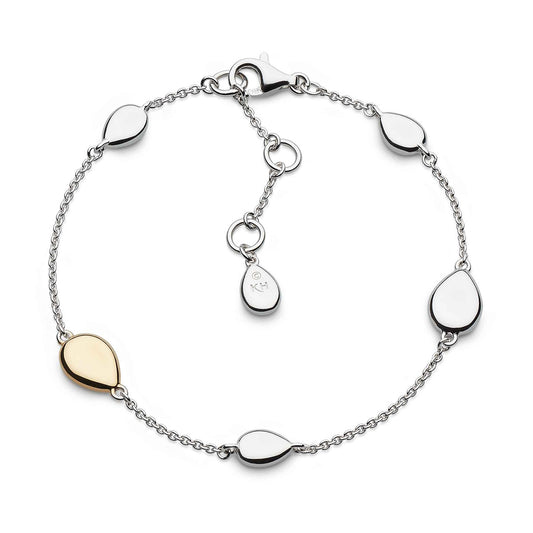 Kit Heath Droplet Bracelet in Sterling Silver & 18K Yellow Gold Plating