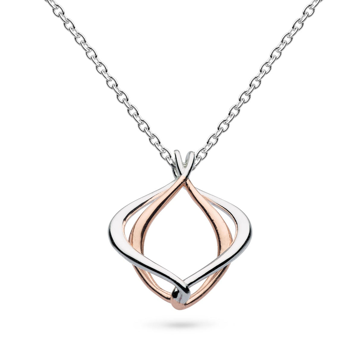 Kit Heath Petite Pendant in Sterling Silver & 18K Pink Gold Plating