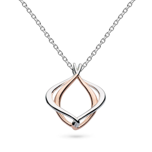 Kit Heath Petite Pendant in Sterling Silver & 18K Pink Gold Plating