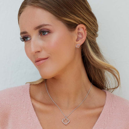 Kit Heath Petite Pendant in Sterling Silver & 18K Pink Gold Plating close-up detail
