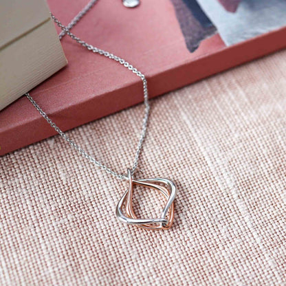 Kit Heath Petite Pendant in Sterling Silver & 18K Pink Gold Plating front view