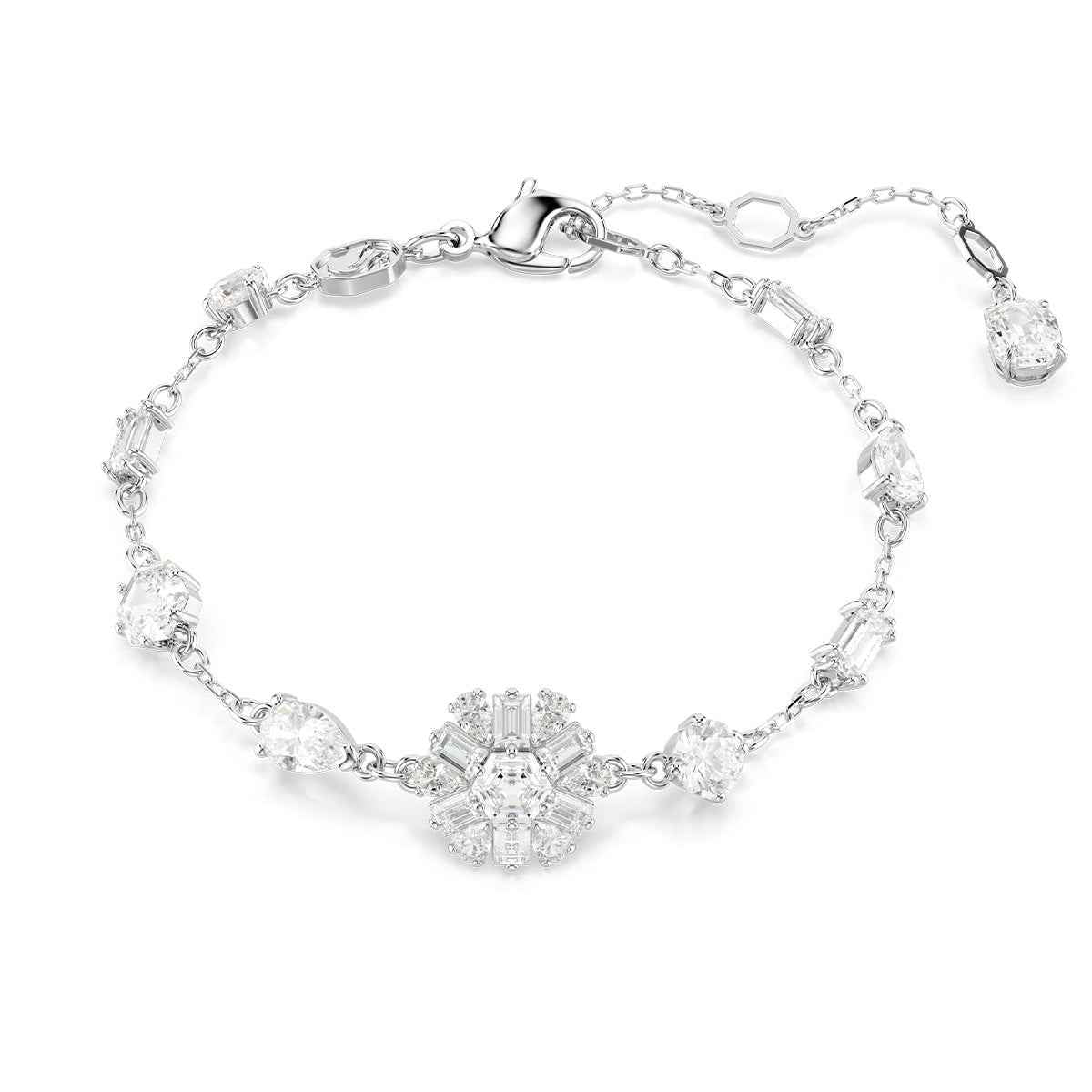 Swarovski Idyllia Snowflake Bracelet in White Rhodium Plating