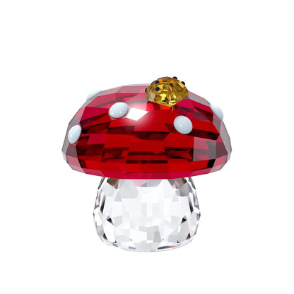 Swarovski Idyllia Mushroom & Ladybugs Figurine front view