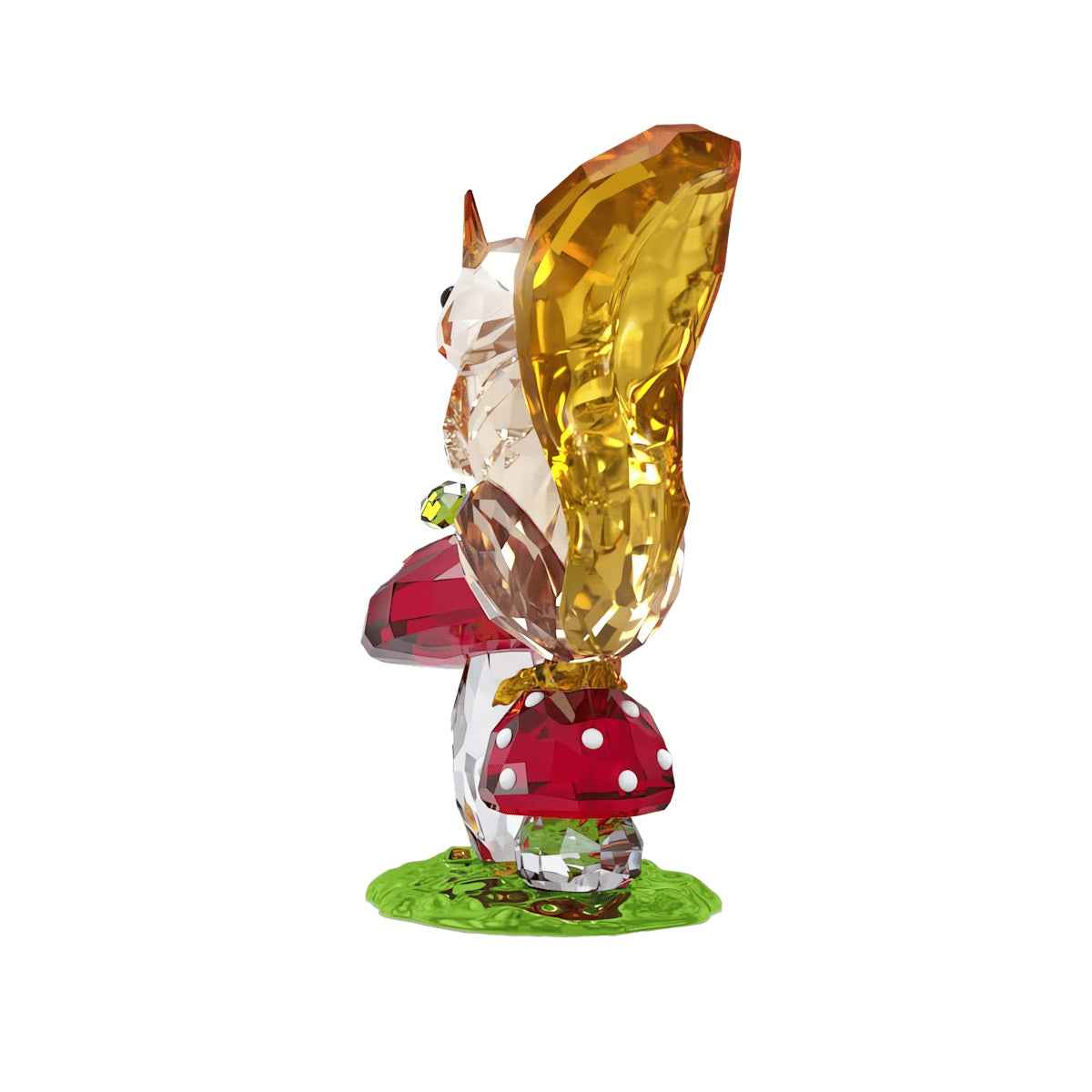 Swarovski Idyllia Squirrel and Mushrooms Figurine close-up detail
