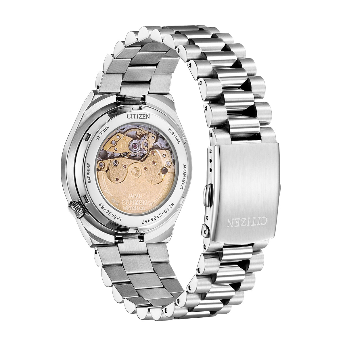 Citizen Men's TSUYOSA Automatic Stainless Steel Watch with Teal Dial close-up detail