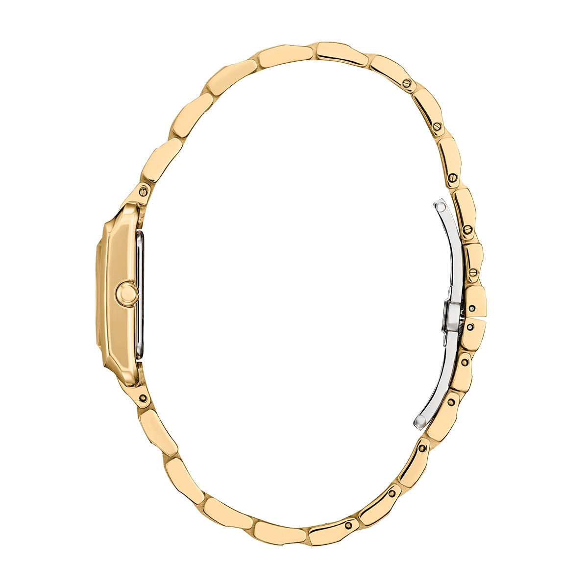 Citizen Ladies' Bianca Eco-Drive Gold-Tone Stainless Steel Watch with Mother of Pearl Dial front view
