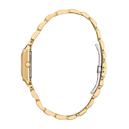 Citizen Ladies' Bianca Eco-Drive Gold-Tone Stainless Steel Watch with Mother of Pearl Dial front view