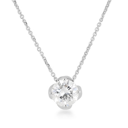 Canadian Rocks 1 ct. tw. Round Brilliant Diamond Solitaire Pendant in 14K White Gold