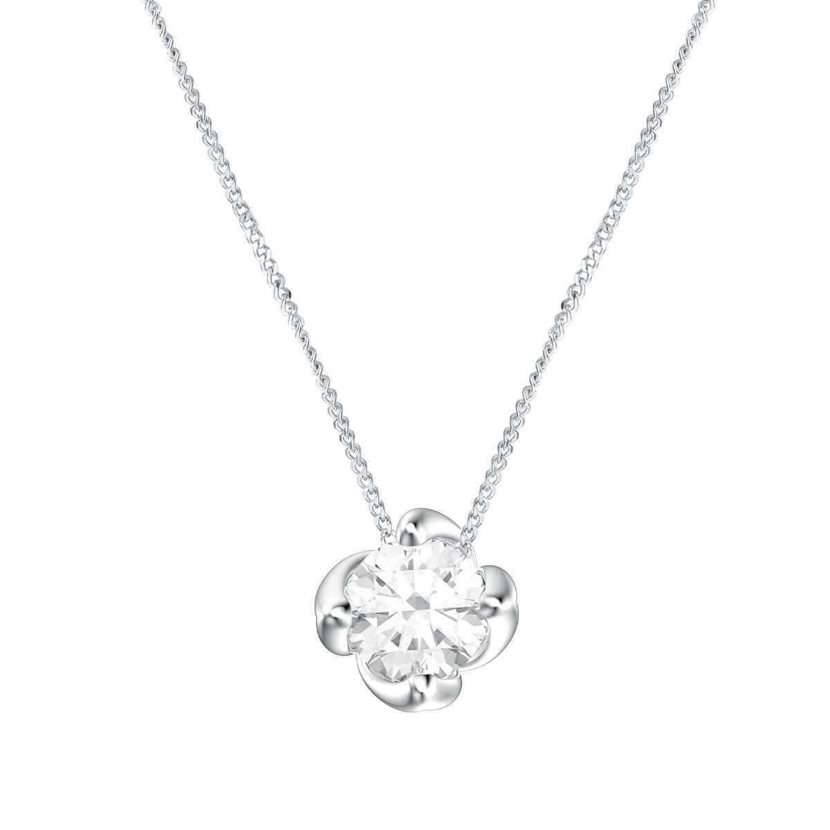 Canadian Rocks 1/2 ct. tw. Round Brilliant Diamond Solitaire Pendant in 14K White Gold (2)