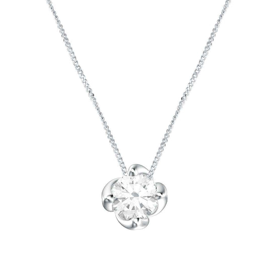 Canadian Rocks 1/2 ct. tw. Round Brilliant Diamond Solitaire Pendant in 14K White Gold (2)